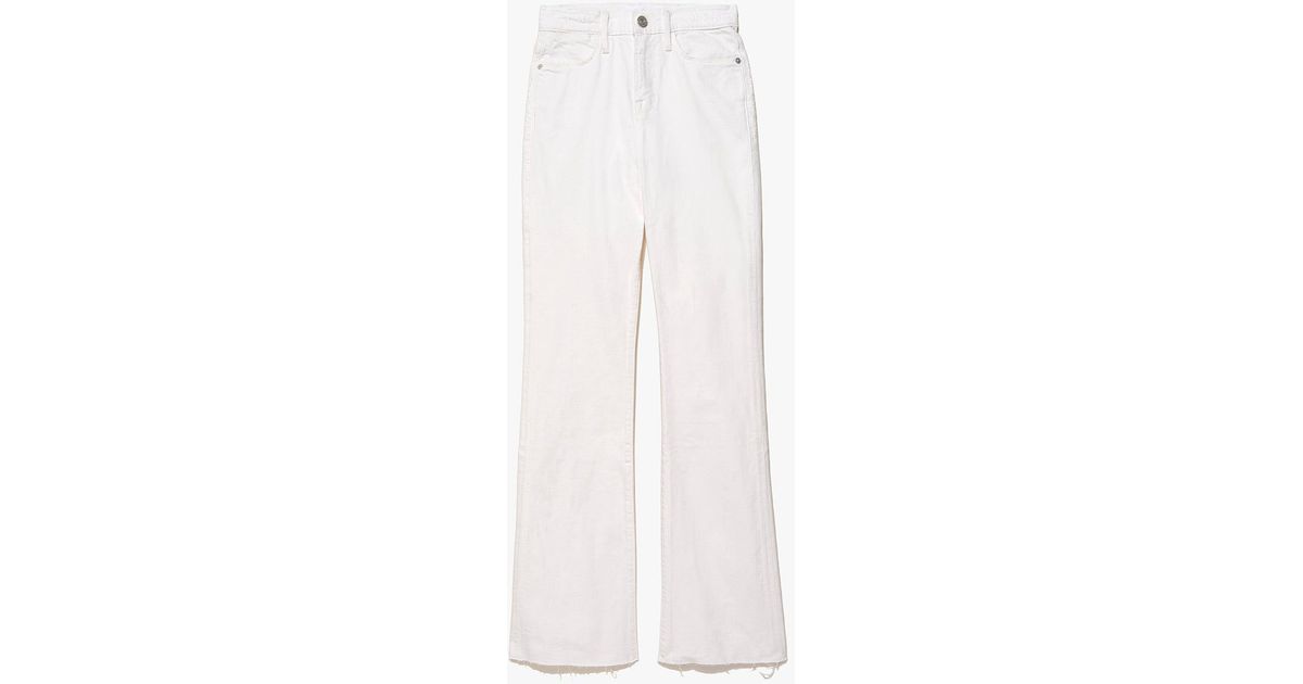 FRAME Le Easy Flare in White | Lyst