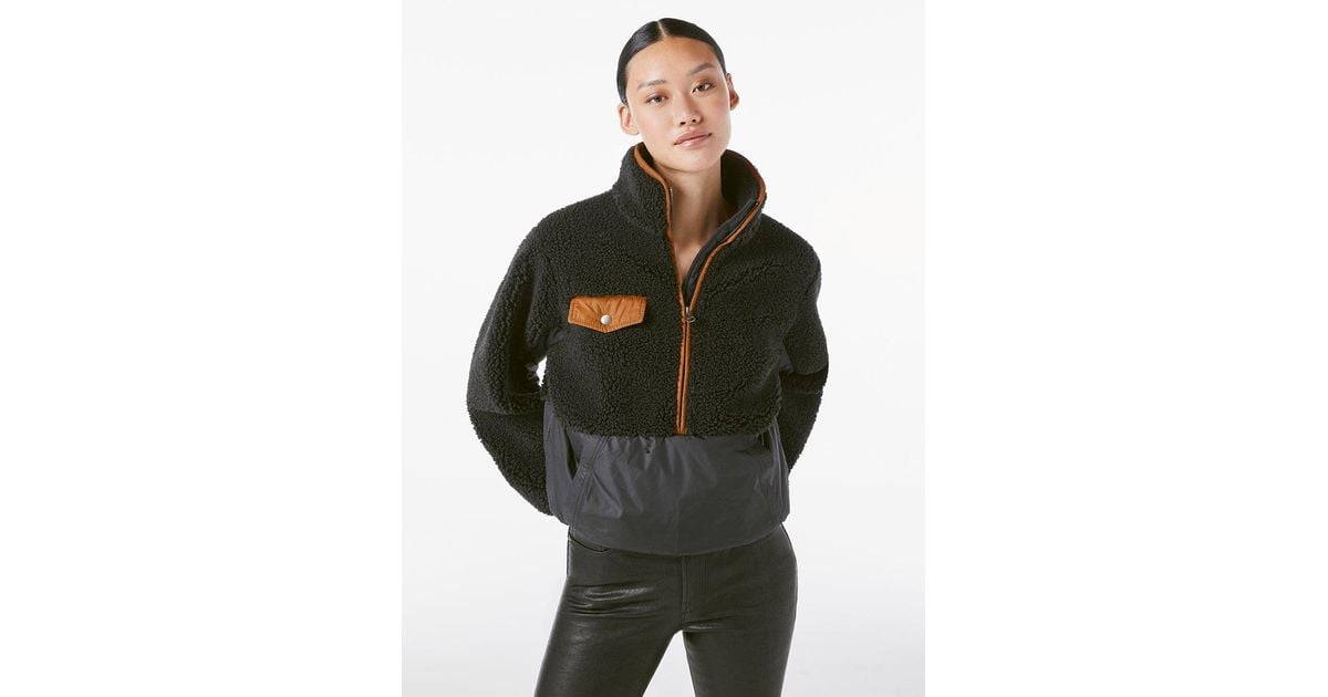 FRAME Fleece Mix Pullover Lyst UK