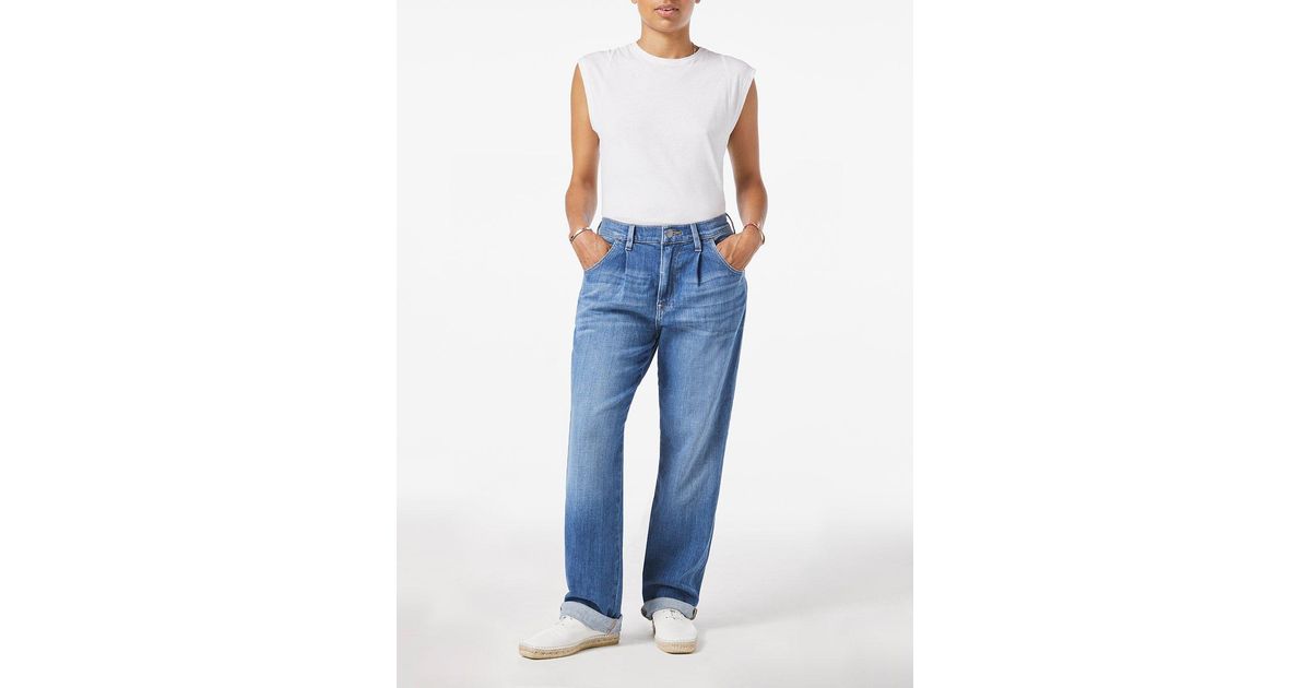 Frame Le Pixie Baggy Jean In Blue Lyst Frame Le Pixie Baggy Jean In Blue Lyst