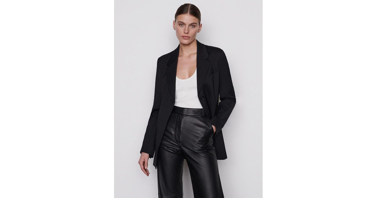FRAME Cutaway Blazer in Black Lyst