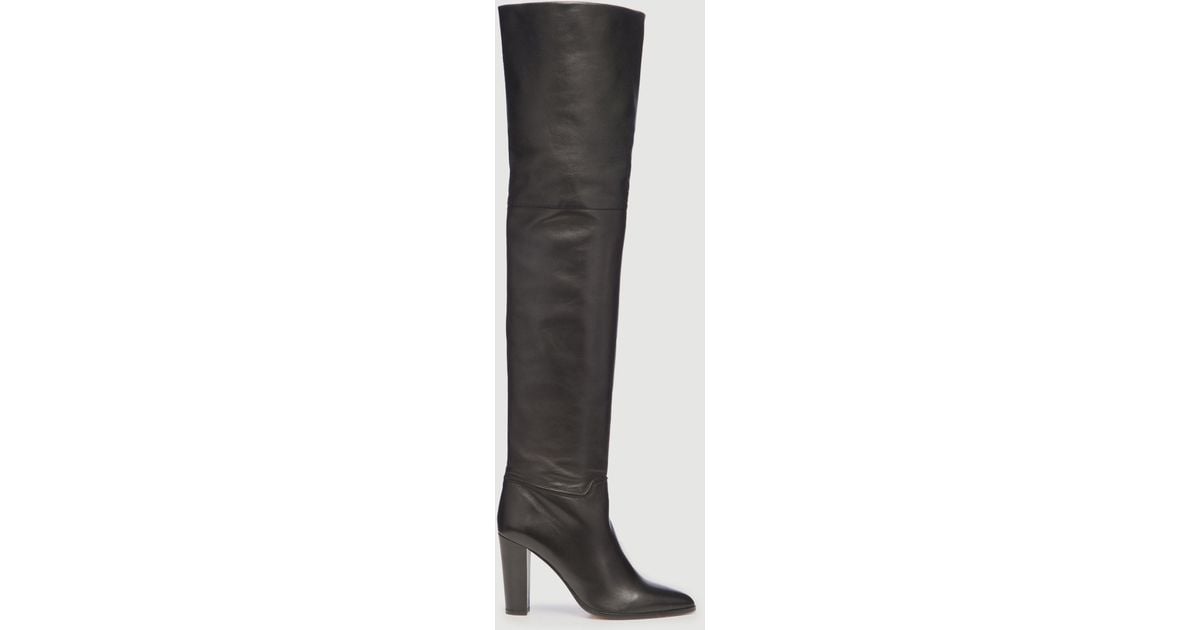 FRAME Leather Frame X Tamara Mellon Over The Knee Boot in Black | Lyst