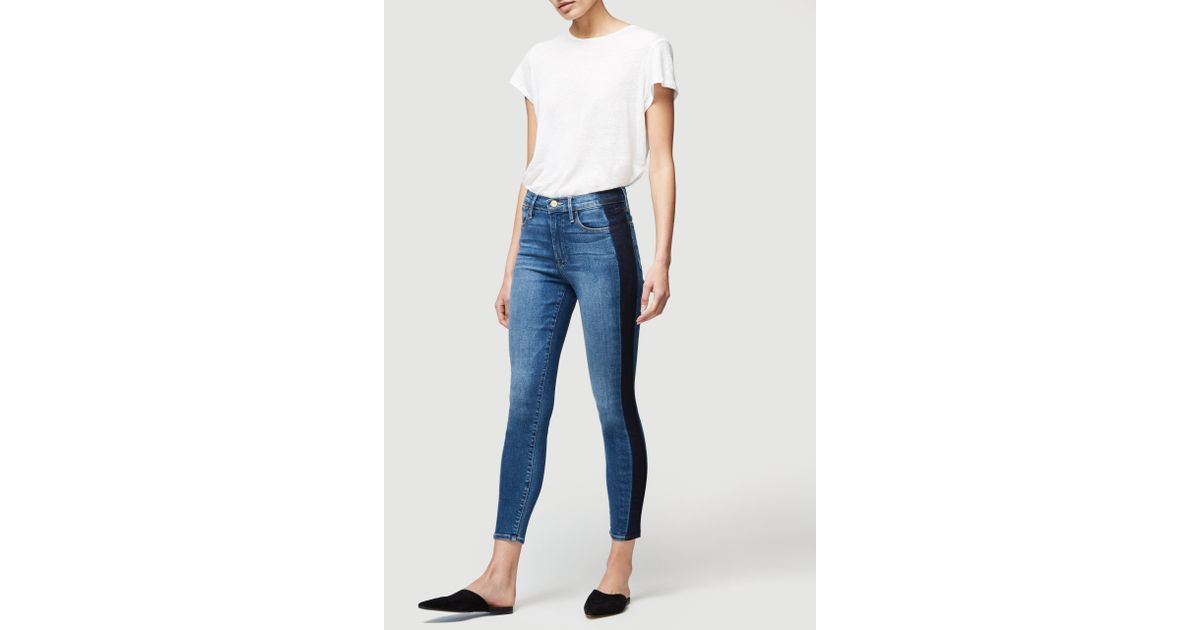 FRAME Denim Le High Skinny Crop Tuxedo 