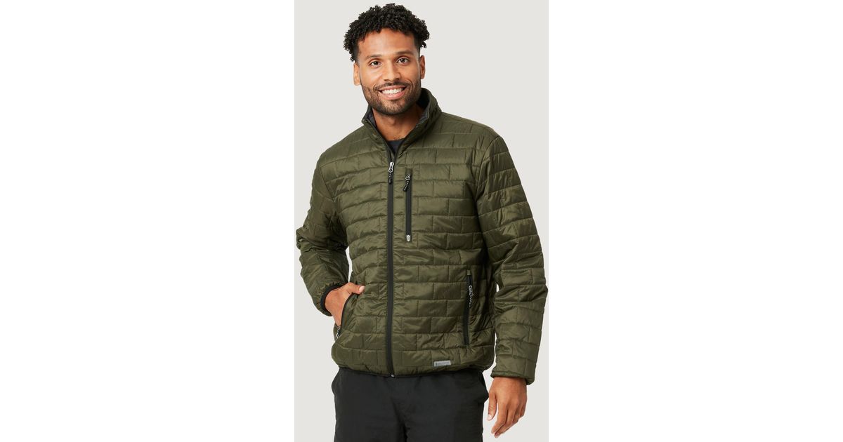 Free Country FreecycleÂ® Breakthrough Puffer Jacket in Olive (Green) for Men | Lyst