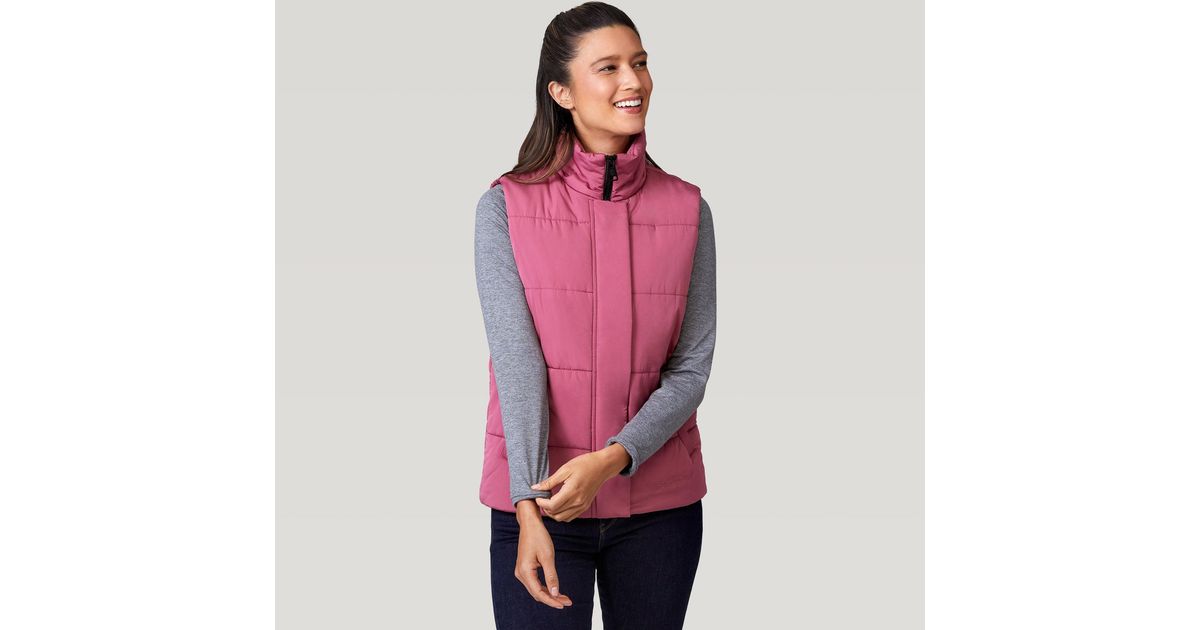 Free Country FreecycleÂ® Lansby Puffer Vest in Pink Clay (Red) | Lyst