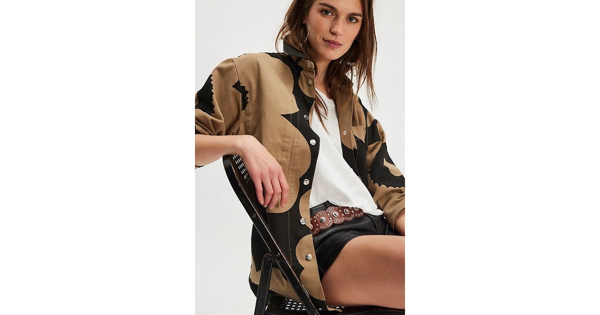 Marimekko Abstraktio Unikko Shirt in Black | Lyst