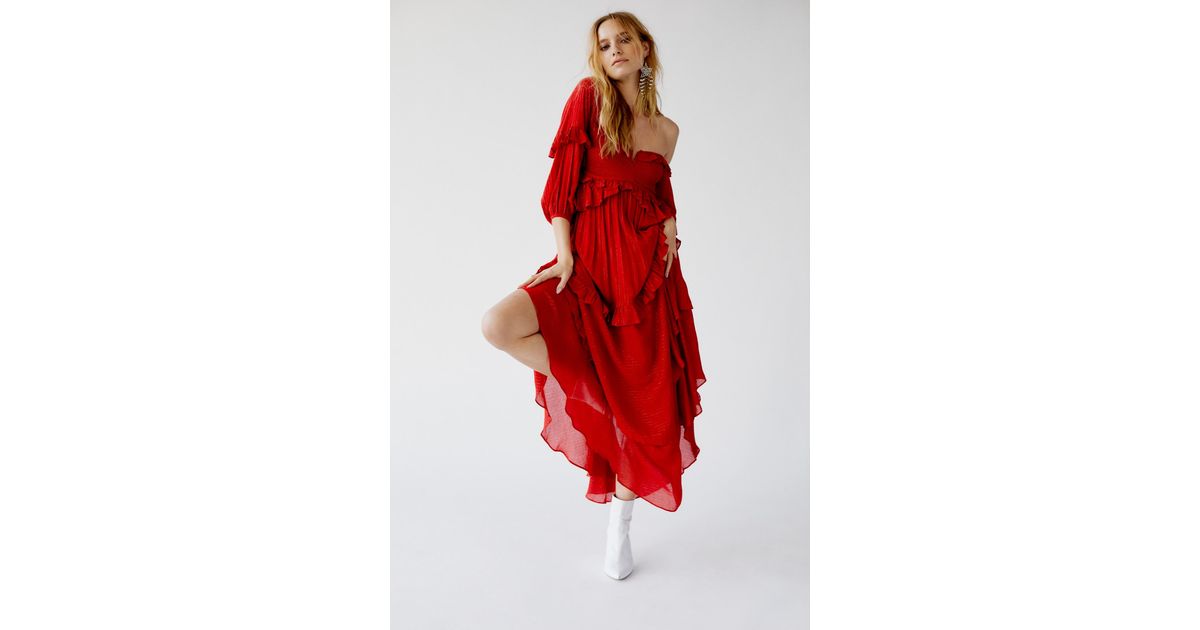 red spell dress