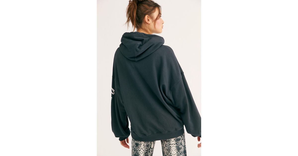 Free People Rolling Stones Tongue Hoodie By Daydreamer in Black | Lyst