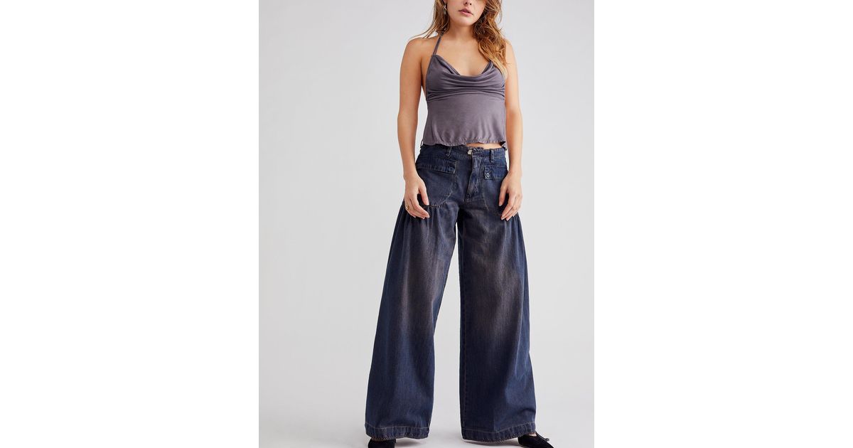 Free People Lotus Jeans in Blue | Lyst