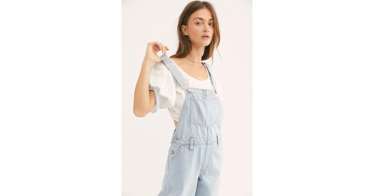 levi's baggy denim overalls