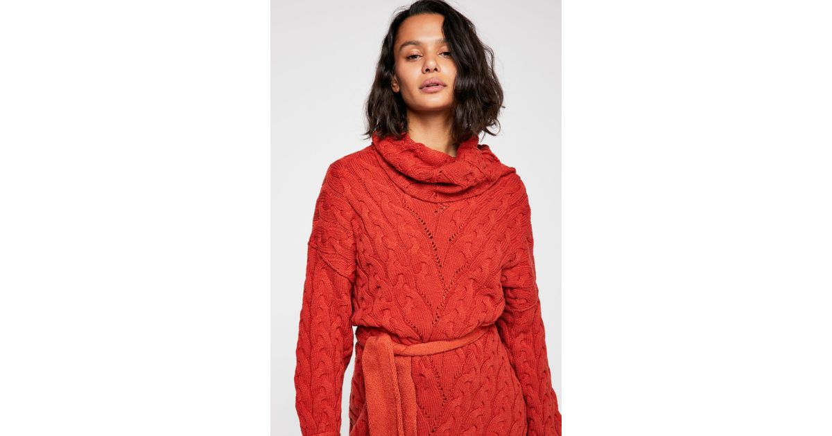 free people for the love of cables sweater dress