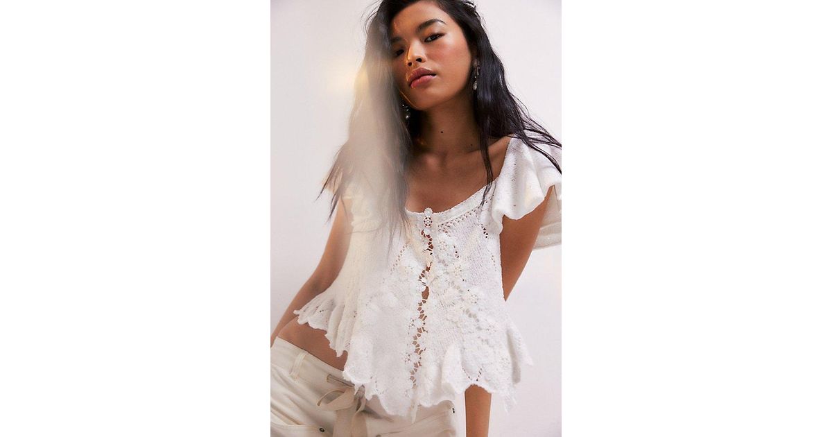 Free people lace sweater 2025
