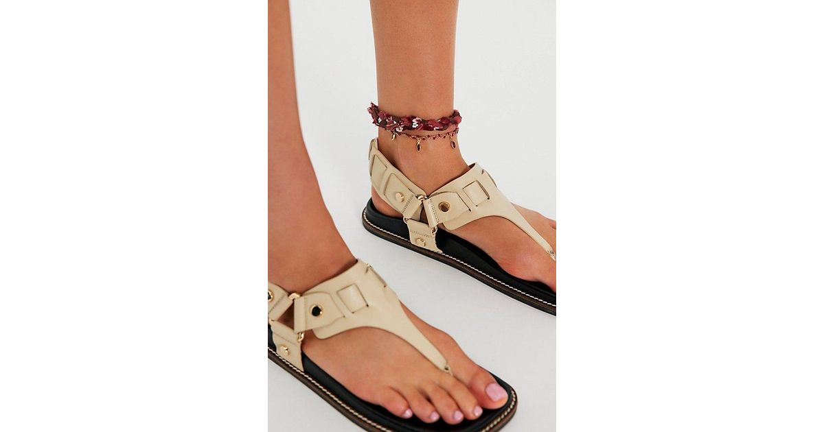 Free People Suri Suspenders-Studded tan New Christiano Suspenders Set (Beige & White) – Itty Bitty Toes main image 2