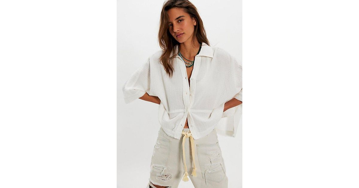 Free People Happy Days Top in White | Lyst