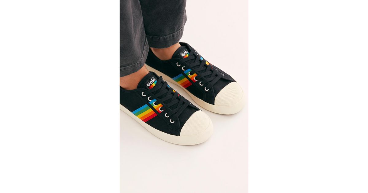 Canvas Gola Coaster Rainbow Sneakers 