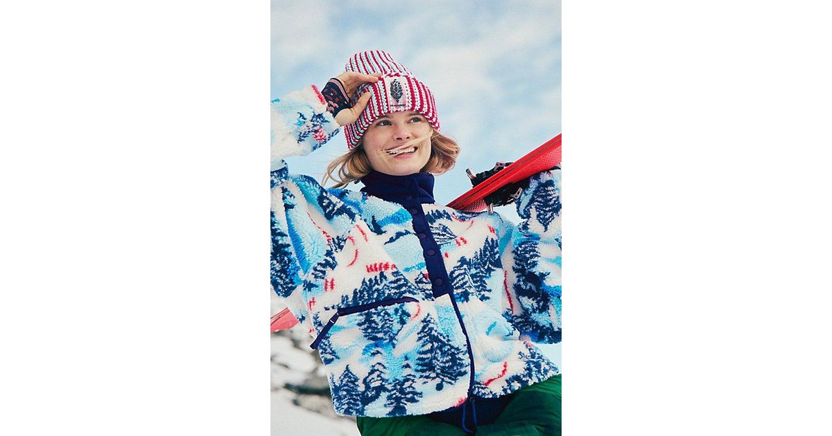 Free People Apres Ski Knit Beanie in Red | Lyst