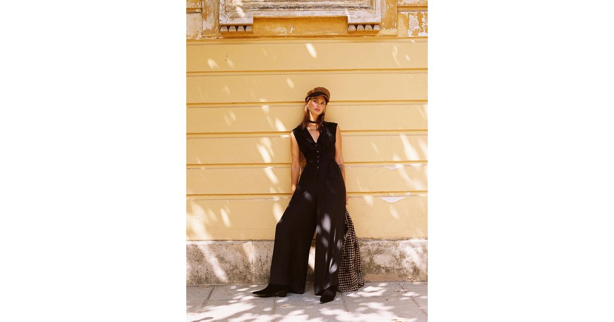 Free People Shasta Silky One Piece In Black Natural Lyst