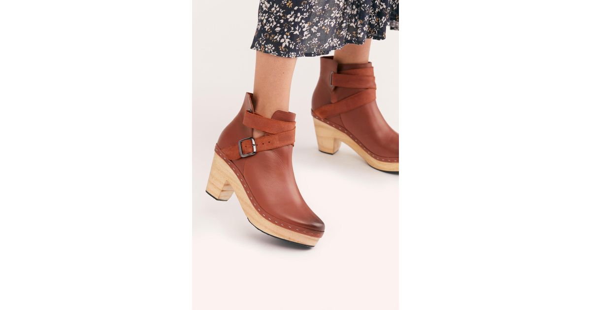 Free People Suede Bungalow Clog Boot By Fp Collection in 