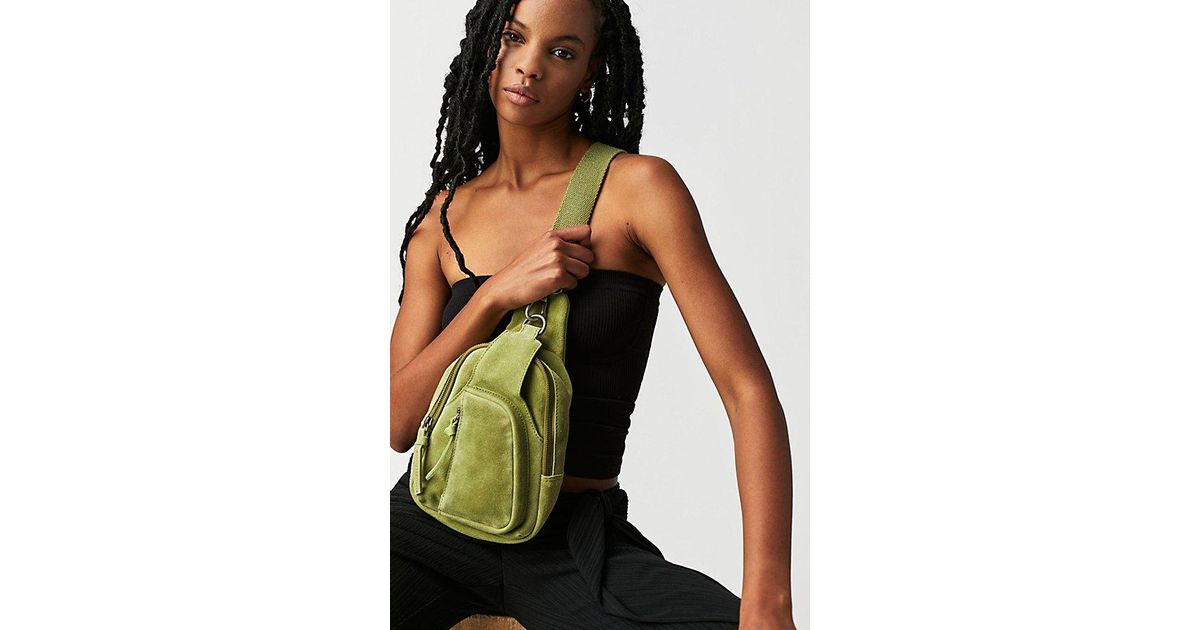 NWOT Free People FP Women\'s Forest Green Sling Backpack Bag Free People Backpacks for Women for sale | eBay main image 3