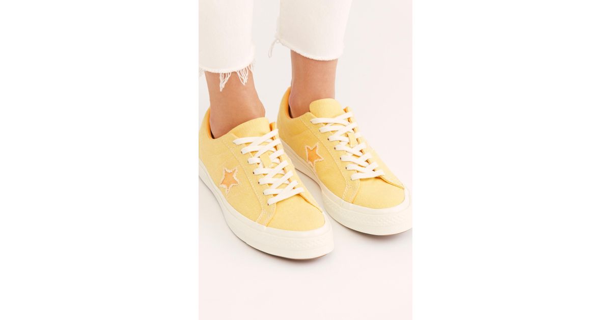 converse one star sunbaked yellow