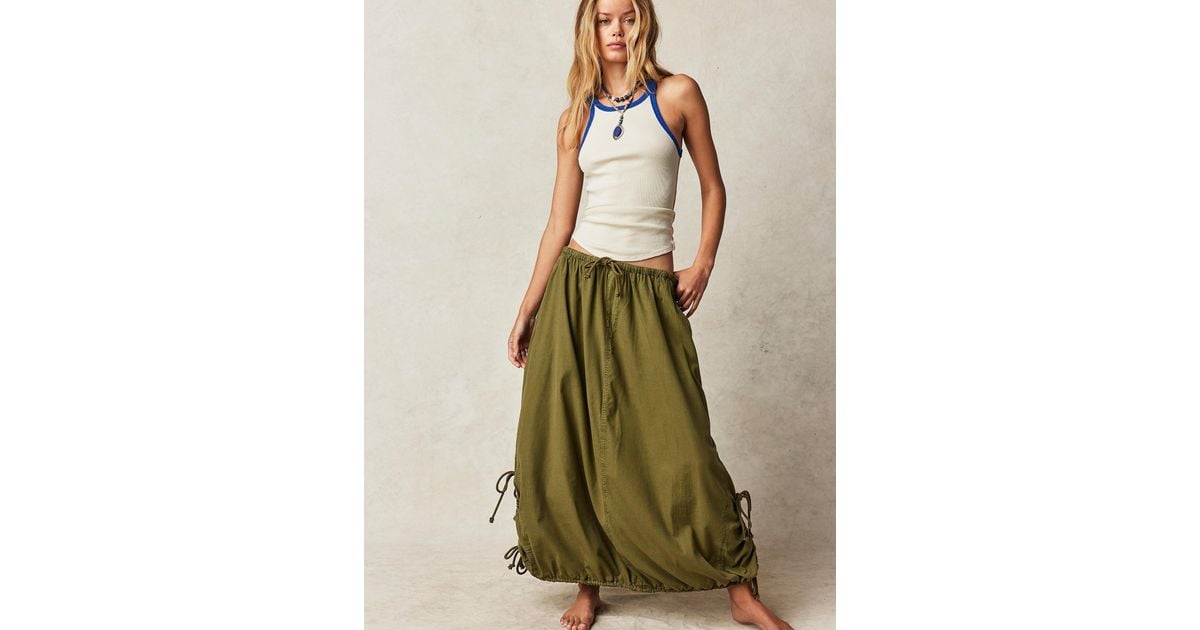 Free People Picture Perfect Parachute Skirt in Green | Lyst
