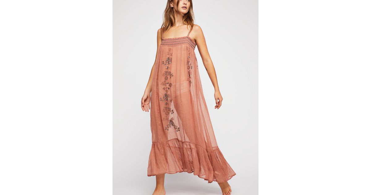 free people embellished slip