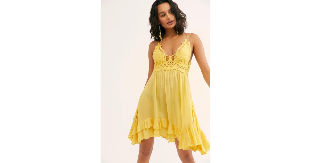 free people adella dress yellow