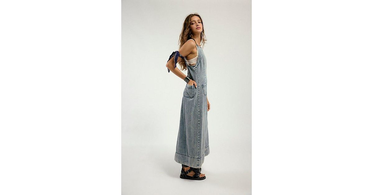 Free People ★ Dex Denim Midi Dress Free People Dex Denim Midi Dress in Blue | Lyst