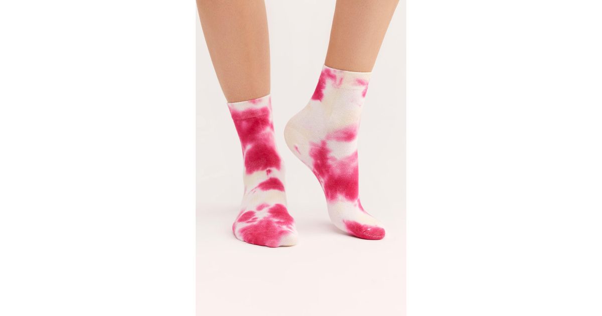 Free People Cotton Psych Tie Dye Socks In Pink Lyst