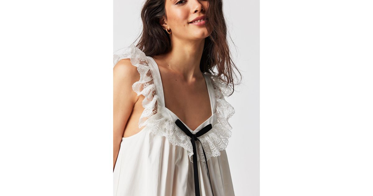 Free People For Love & Lemons Hanea Tunic in White | Lyst