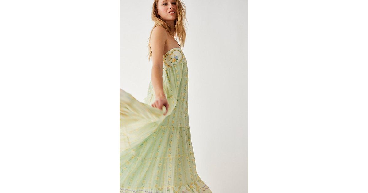 maxi dress medium Medium Wash Strapless Denim Maxi Dress