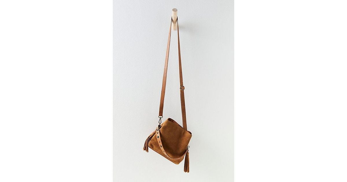 Free People Sindy Suede Crossbody Bag in Brown | Lyst