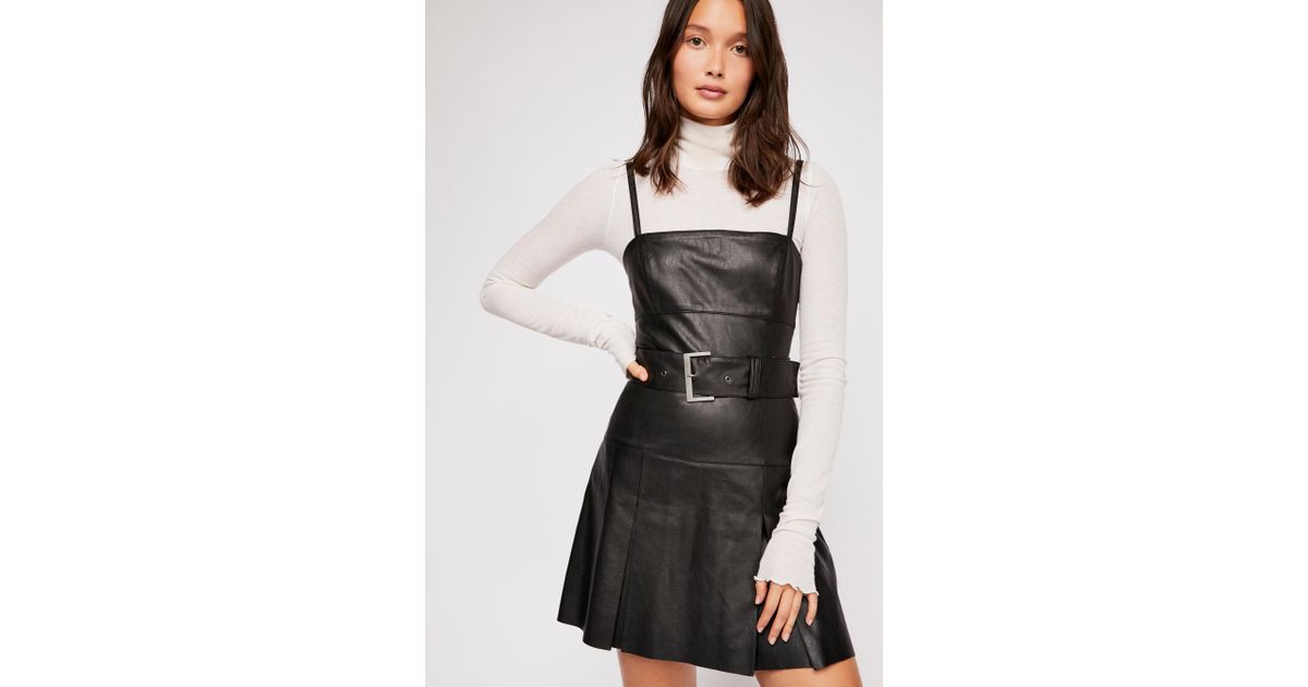 free people leather dress