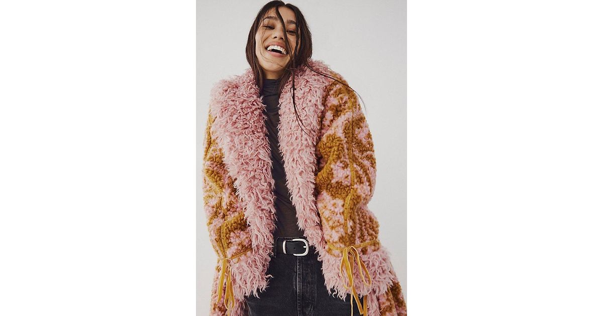 Free People Bali True North Faux Fur Coat in Brown | Lyst UK