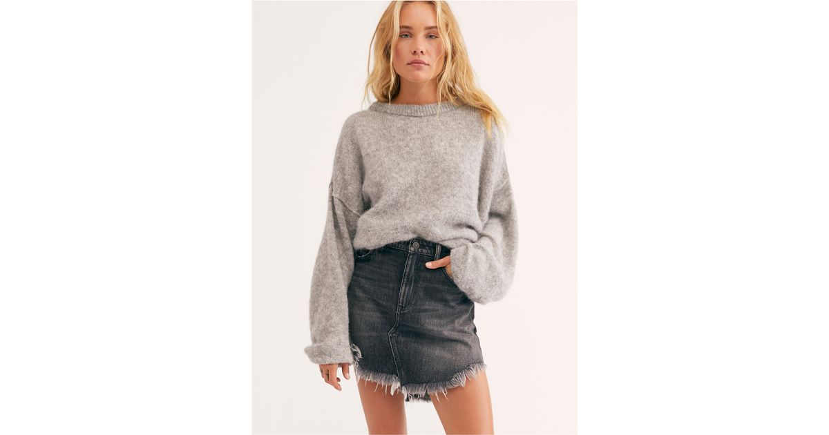 Free People Bailey Denim Mini Skirt | Lyst