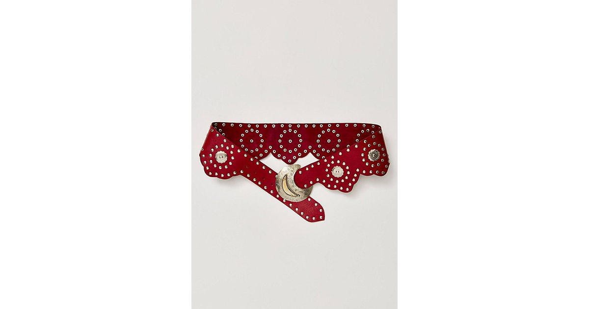 Free People Full Moon Fever Belt in Red | Lyst