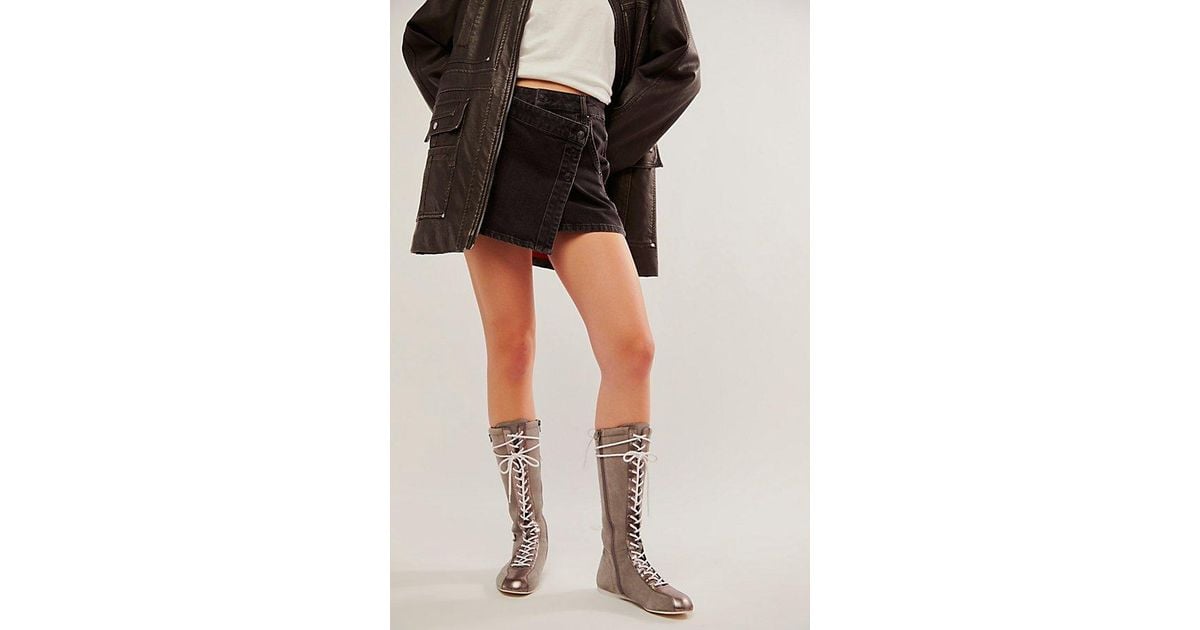 Jeffrey Campbell Knockout Boxing Boots in Black Lyst UK