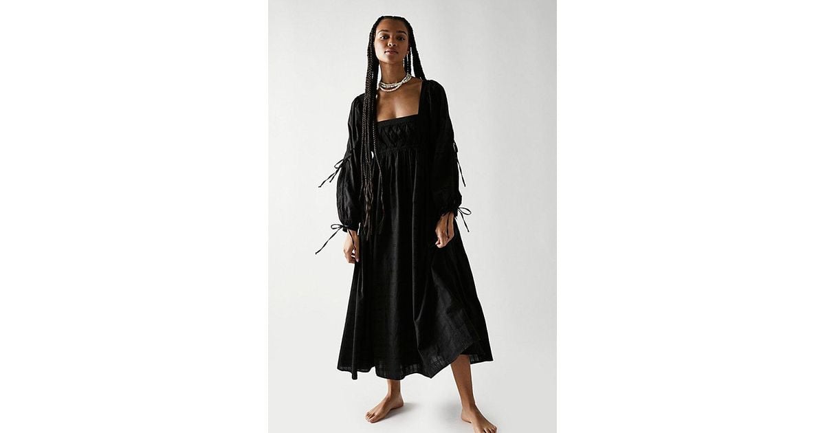 Free People Dreamweaver Maxi Dress in Black | Lyst UK