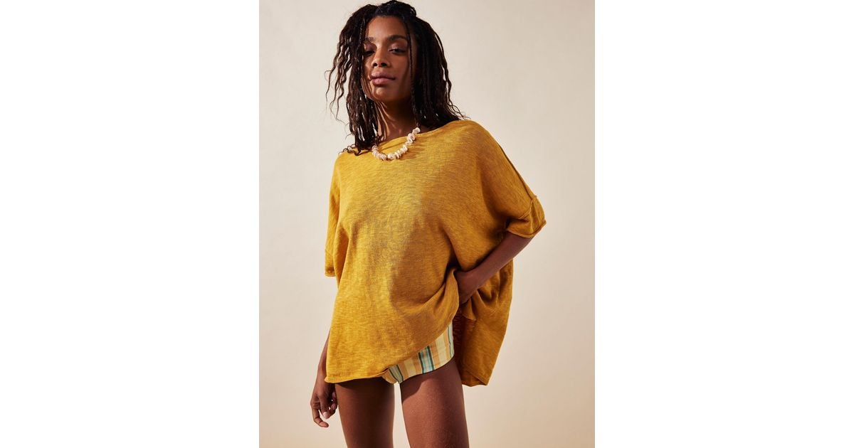 Free People Winnie Sweater Tee in Orange Lyst