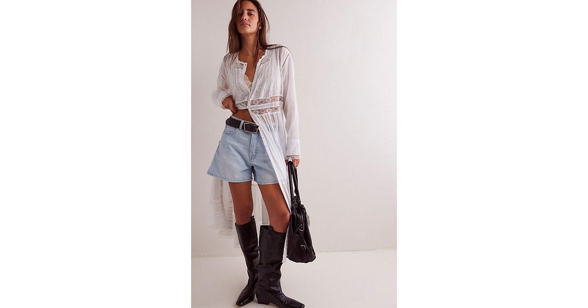 Free People Emerson Equestrian Boots in Black | Lyst