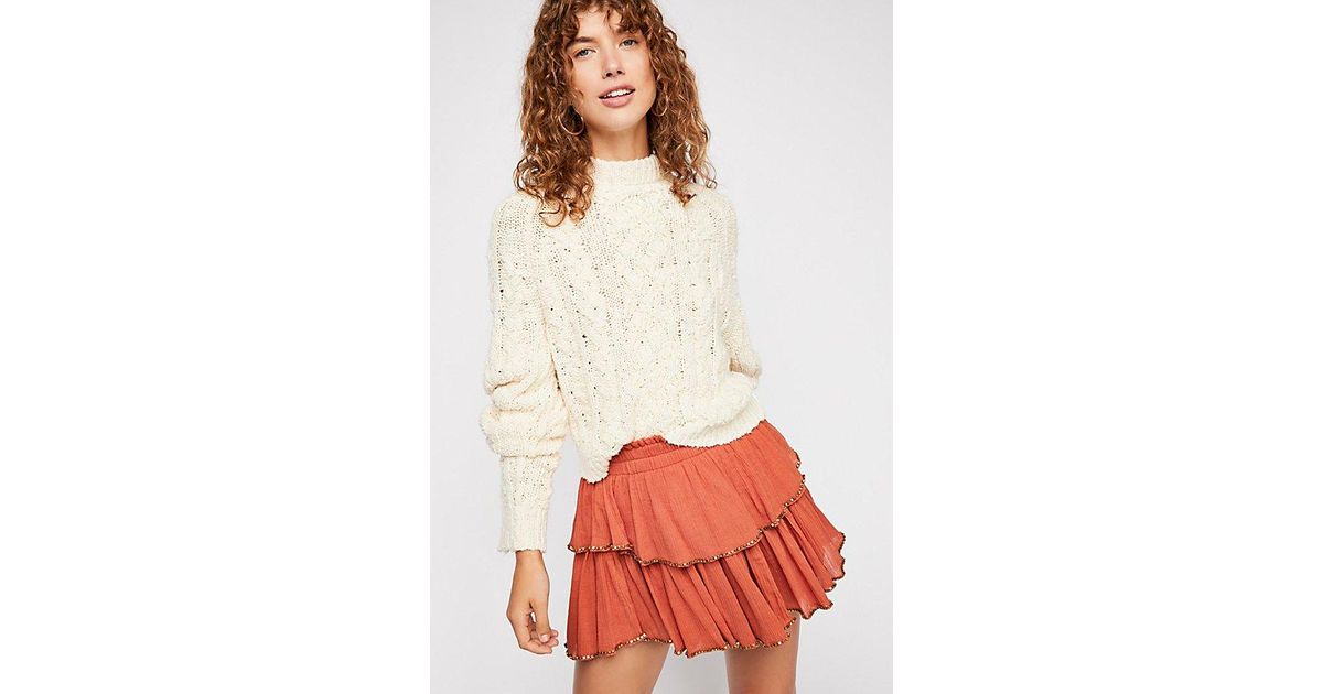 ojai ruffle mini skirt