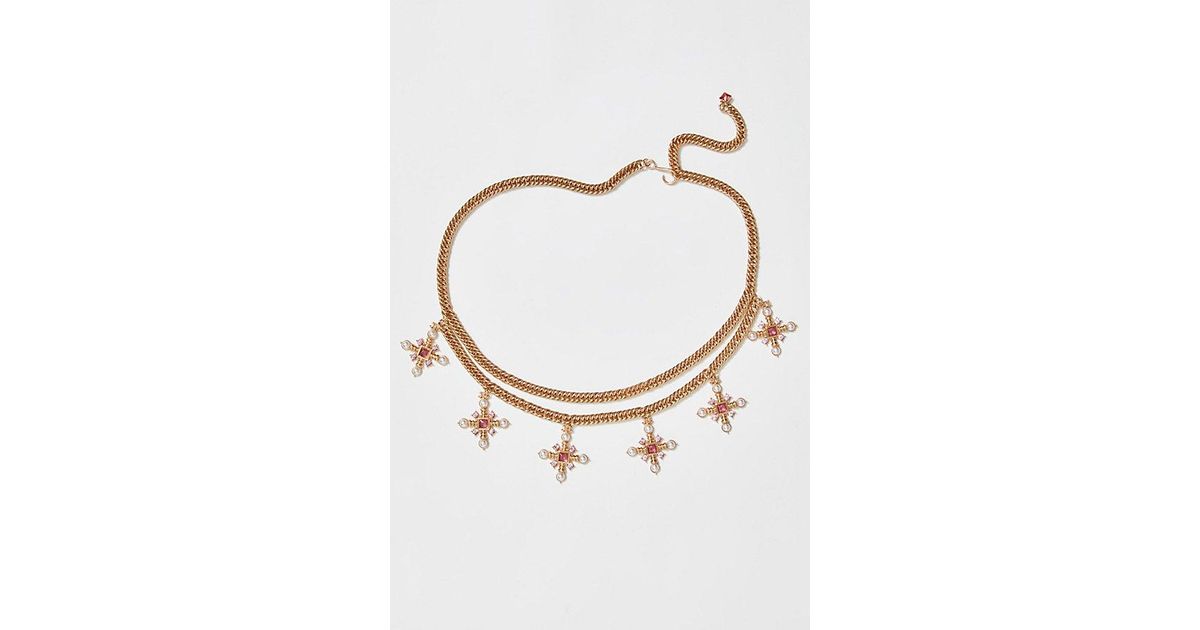 Free People Rose Gold Medallion Chain Belt Free People Women main image 3