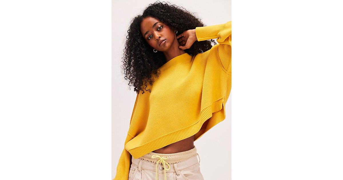 Haut Free People We The Free Jaune - Taille S - Neuf Sans étiquettes