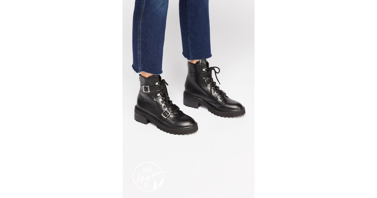 vegan slate lace up boot