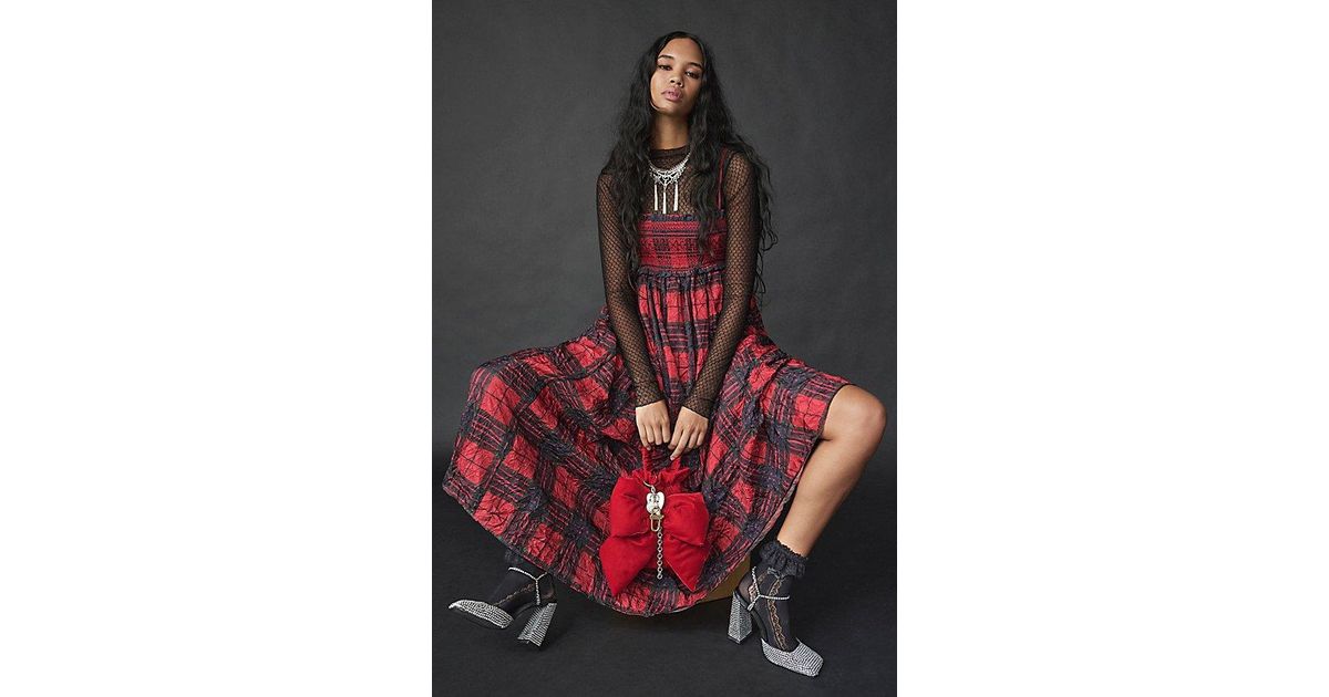 free people holly maxi dress Free People Holly Plaid Maxi Dress