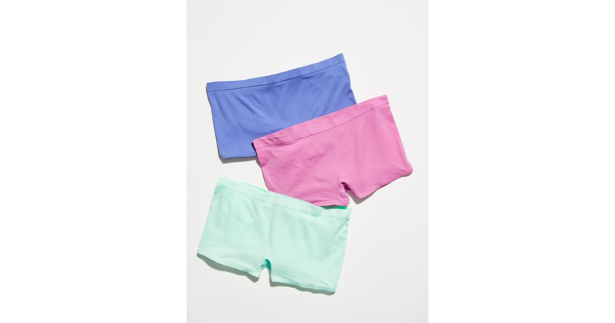 Free People No Show Seamless Boyshort Undies 3pack Bundle Lyst