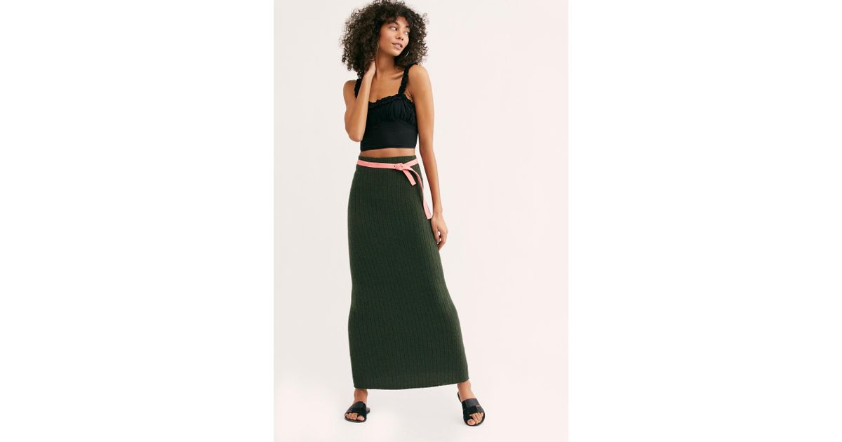 cashmere maxi skirt