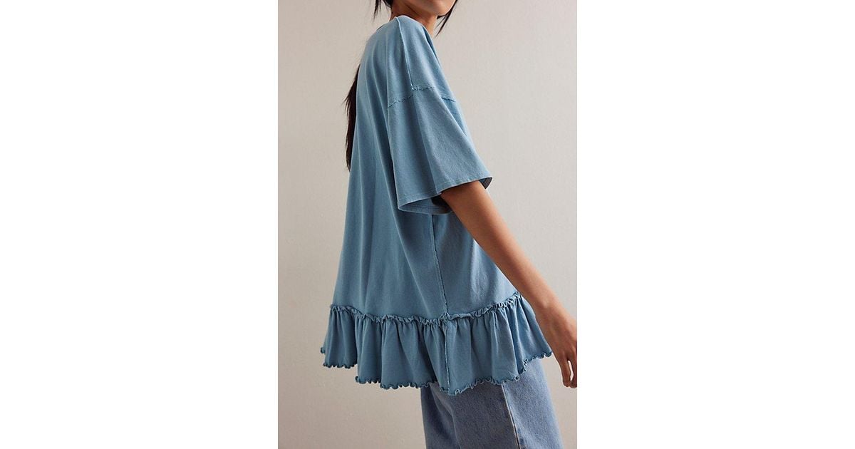 (取寄) フリーピープル レディース ホワイ イエス ティー Free People women Why Yes Tee Milky Blue Free People Women's Why Yes Tee, Blanc De Blanc at Amazon