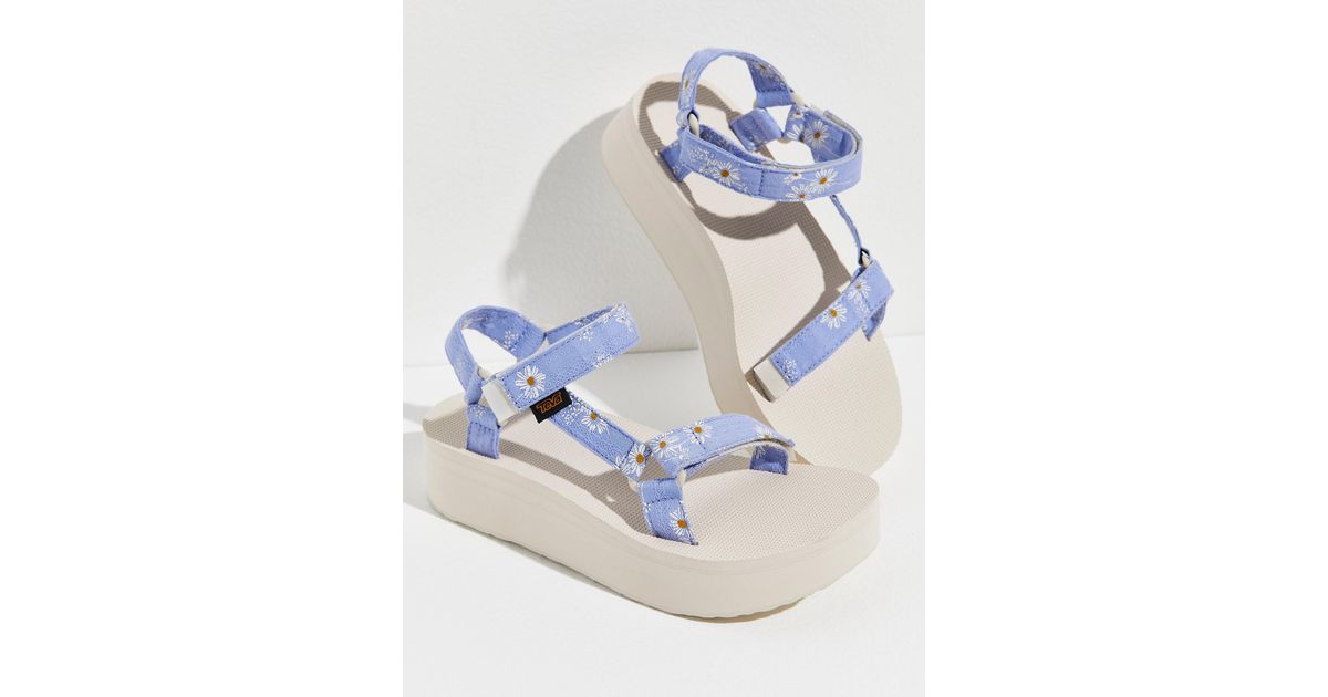 Free People Rubber Flatform Universal Gloriosa Teva Sandals in Periwinkle (Blue) | Lyst