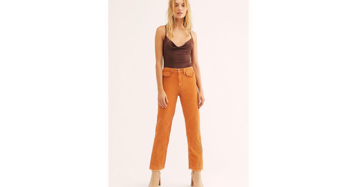 Straight Leg Cord Pants 