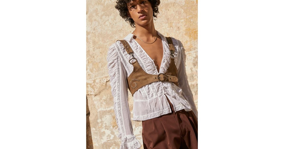 Free People Harness Belt Free People White Corset White Belt White Harness free-people-Tweed-Beacon-  main image 2